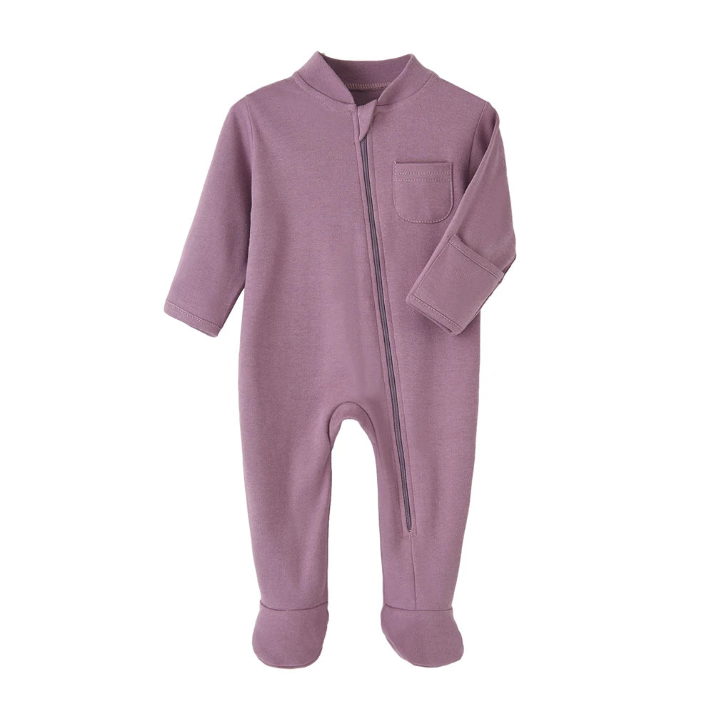 Cotton Newborn Baby Clothes Solid Color Jumpsuit Rompers