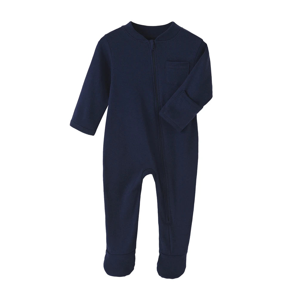Cotton Newborn Baby Clothes Solid Color Jumpsuit Rompers
