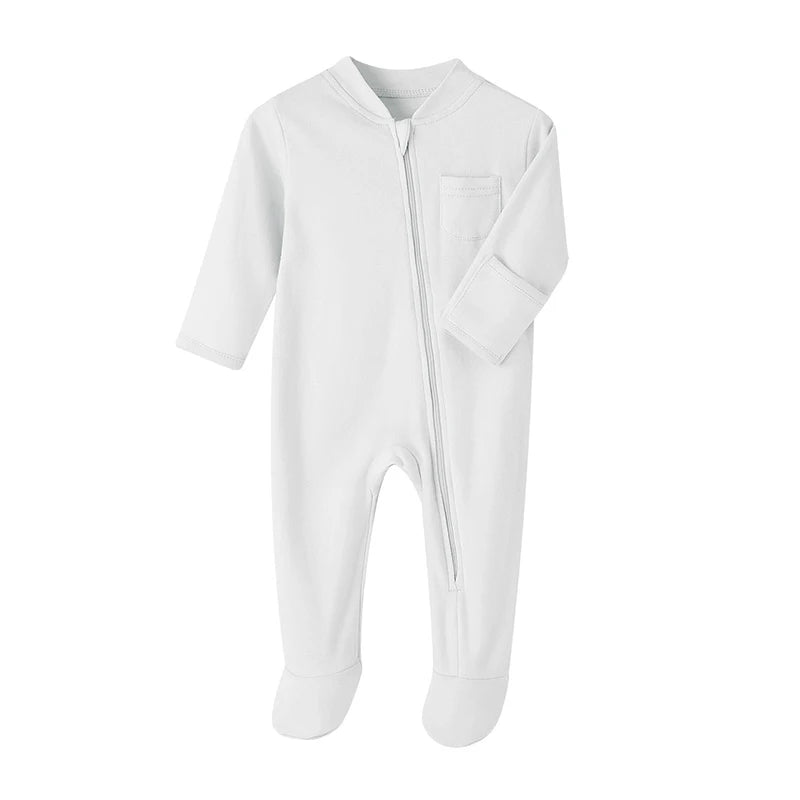Cotton Newborn Baby Clothes Solid Color Jumpsuit Rompers