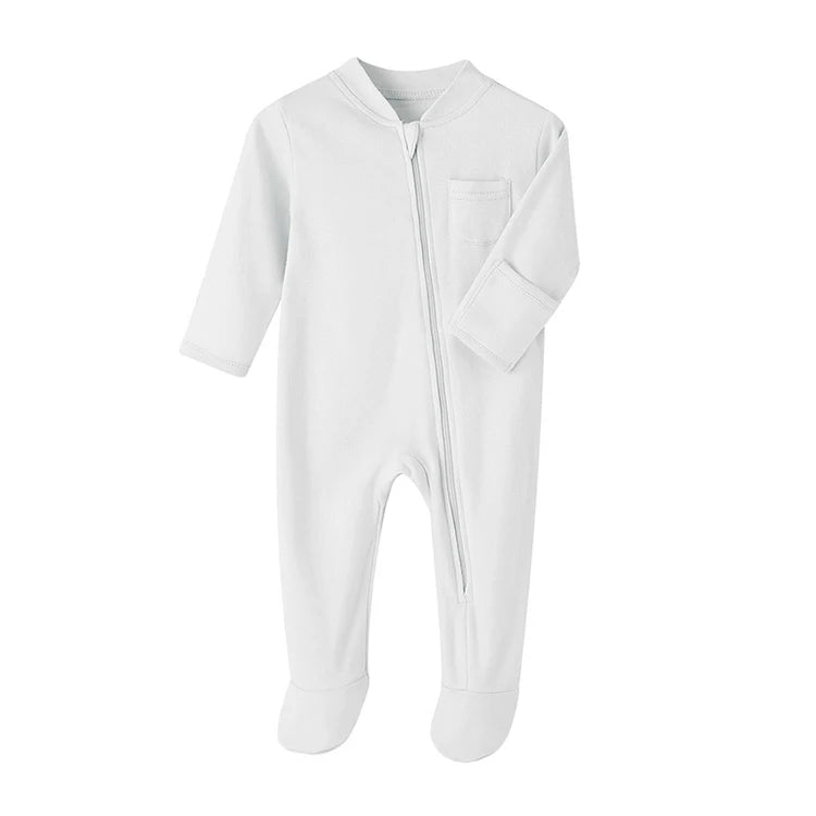 Cotton Newborn Baby Clothes Solid Color Jumpsuit Rompers