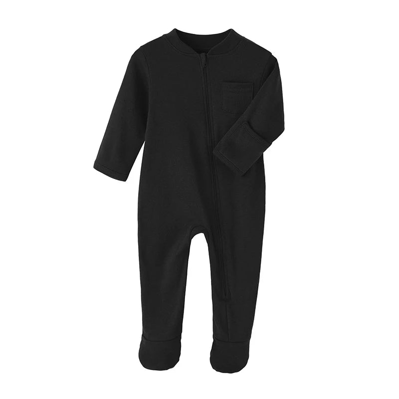 Cotton Newborn Baby Clothes Solid Color Jumpsuit Rompers