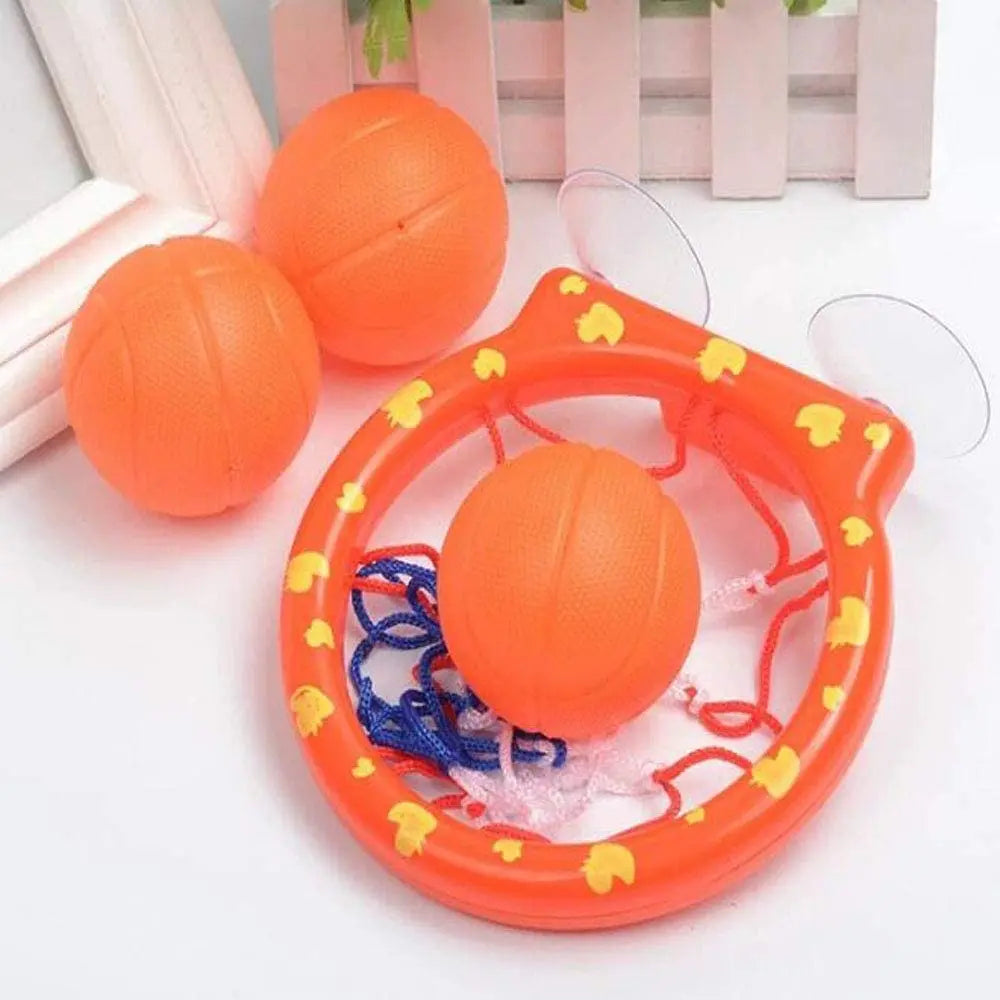 4pcs Bathroom Shooting Game Toy Bathtub Basketball Hoop