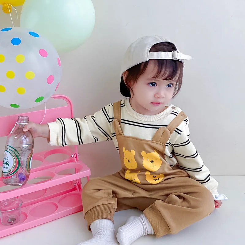 MINISO Winnie the Pooh Baby Boys Girls Onesie Spring Newborn Romper