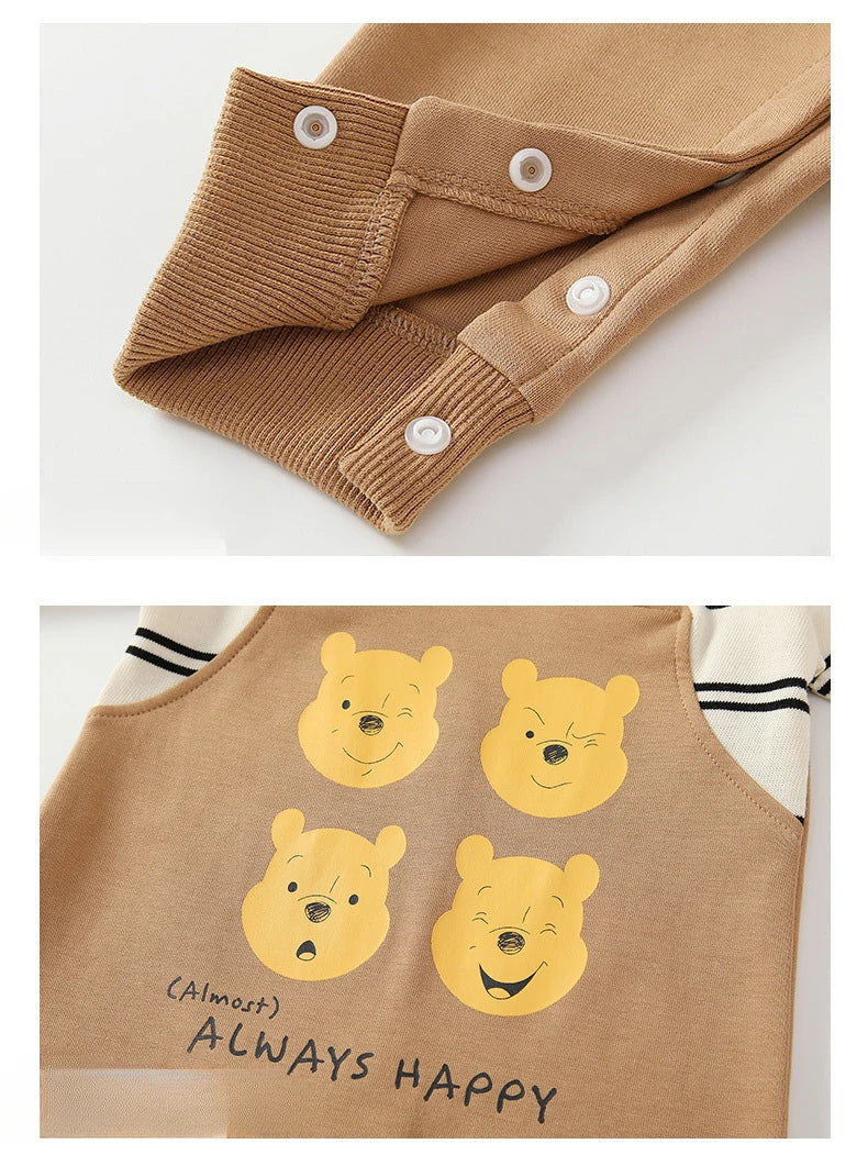 MINISO Winnie the Pooh Baby Boys Girls Onesie Spring Newborn Romper