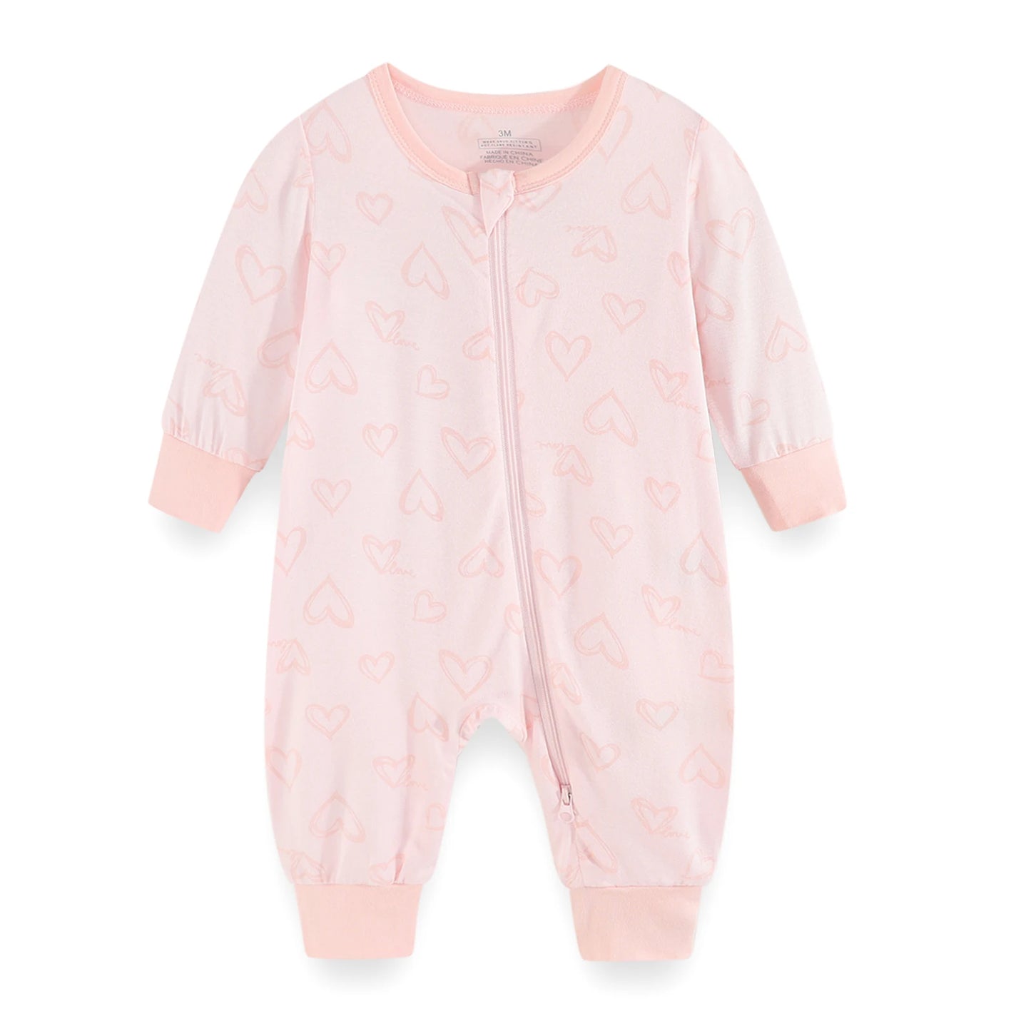 Unisex Spring Autumn Long Sleeve Rayon Zipper Rompers