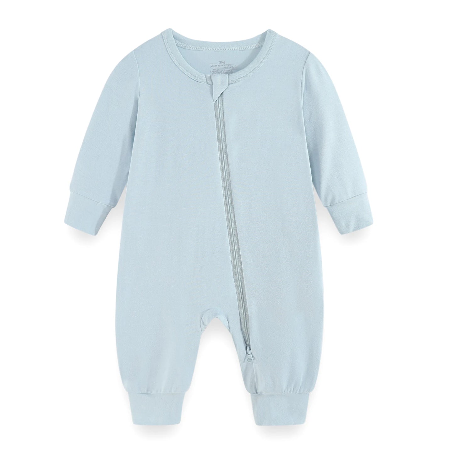 Unisex Spring Autumn Long Sleeve Rayon Zipper Rompers