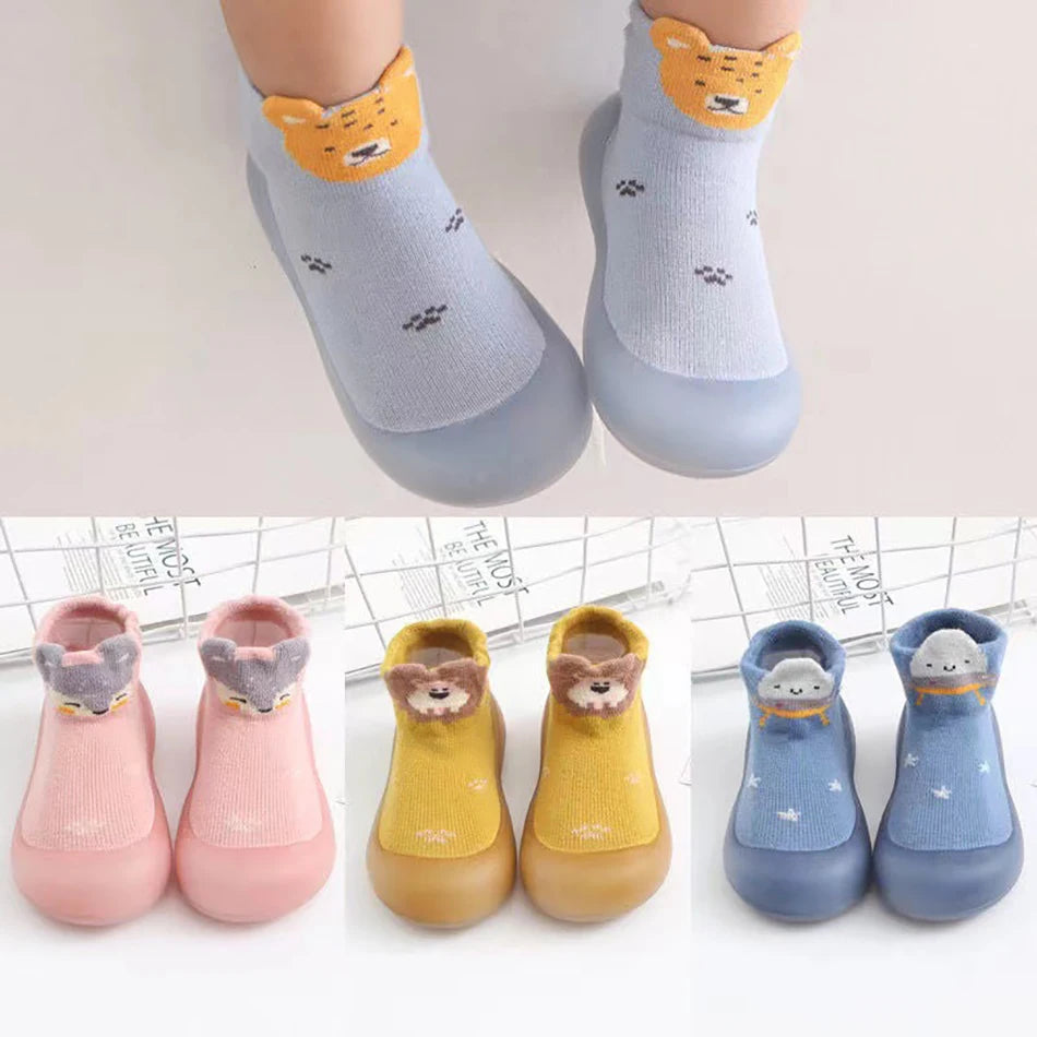 Cute and Comfy Cotton Newborn Baby First Walkers Socks