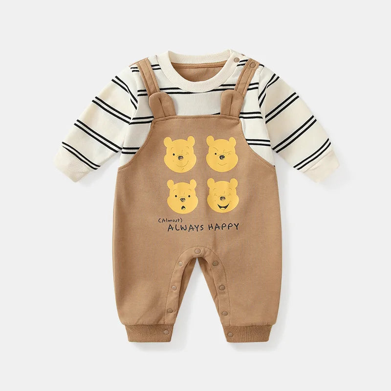 MINISO Winnie the Pooh Baby Boys Girls Onesie Spring Newborn Romper
