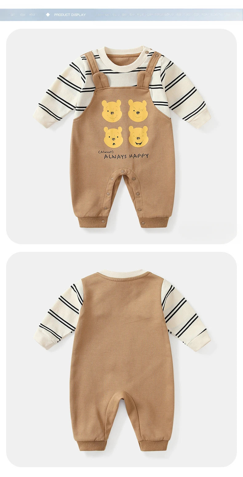 MINISO Winnie the Pooh Baby Boys Girls Onesie Spring Newborn Romper