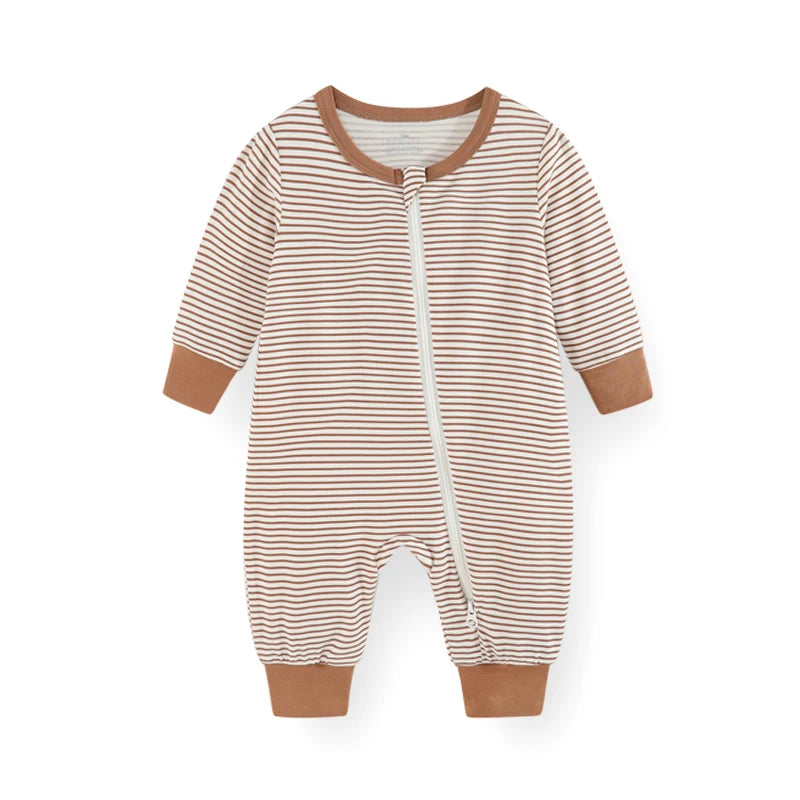 Unisex Spring Autumn Long Sleeve Rayon Zipper Rompers