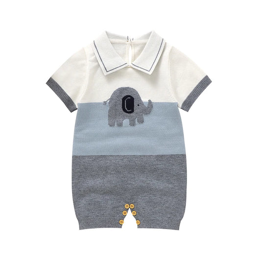 Summer Short Sleeve Baby Rompers Clothes 0-18m
