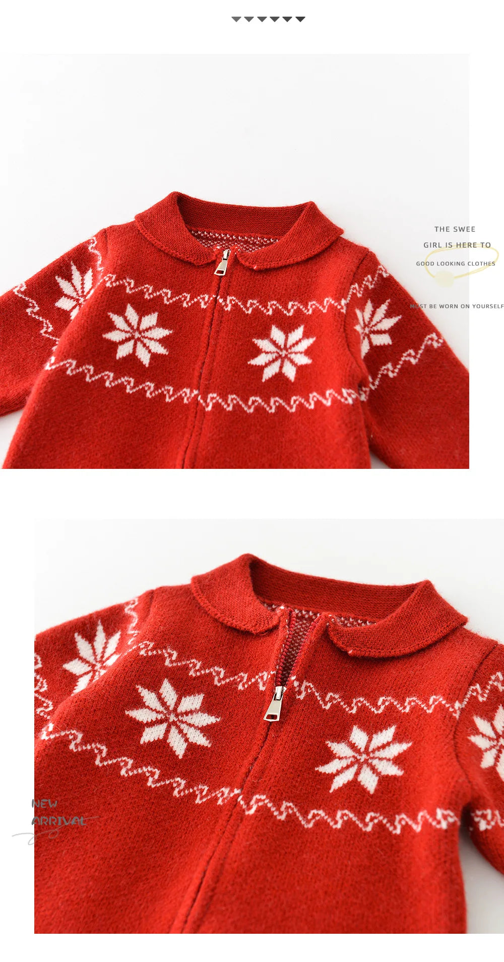 Baby Clothes Red Snow Flowear Infant Gilrs Rompers