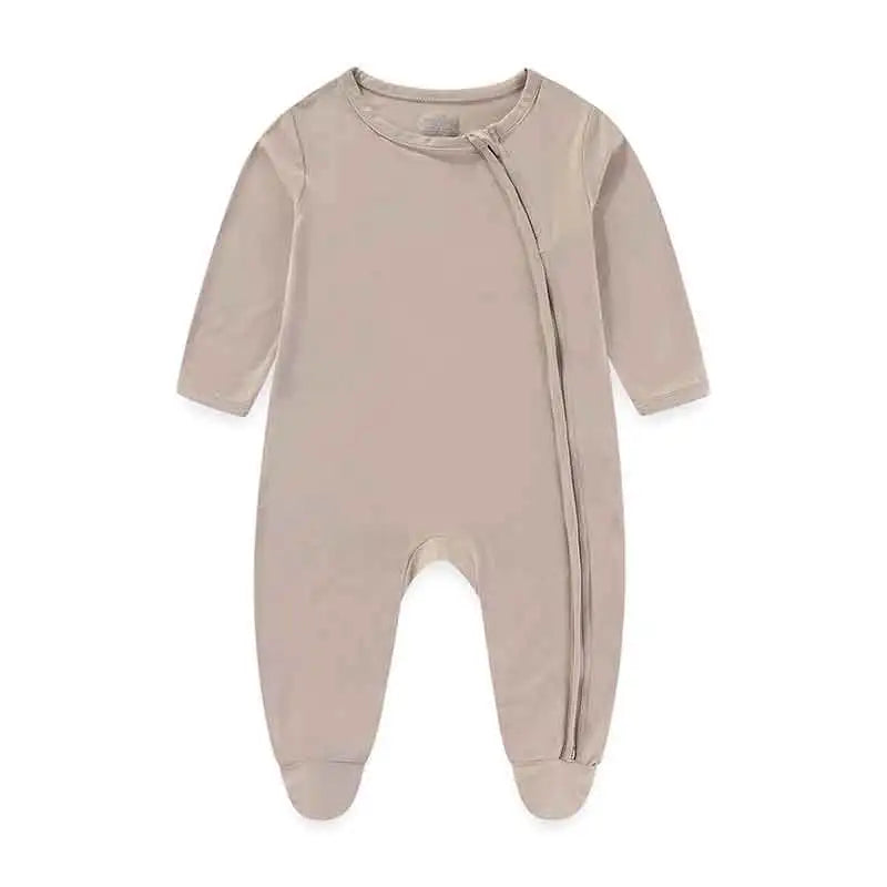 Unisex Spring Autumn Long Sleeve Rayon Zipper Rompers