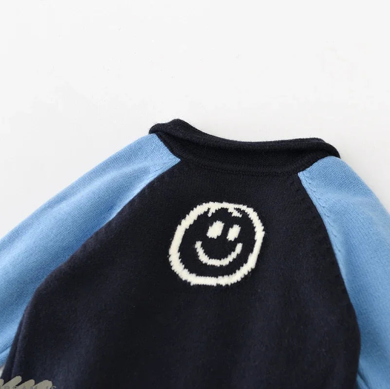 0-24M Baby Knit Romper with Raglan Sleeves Design