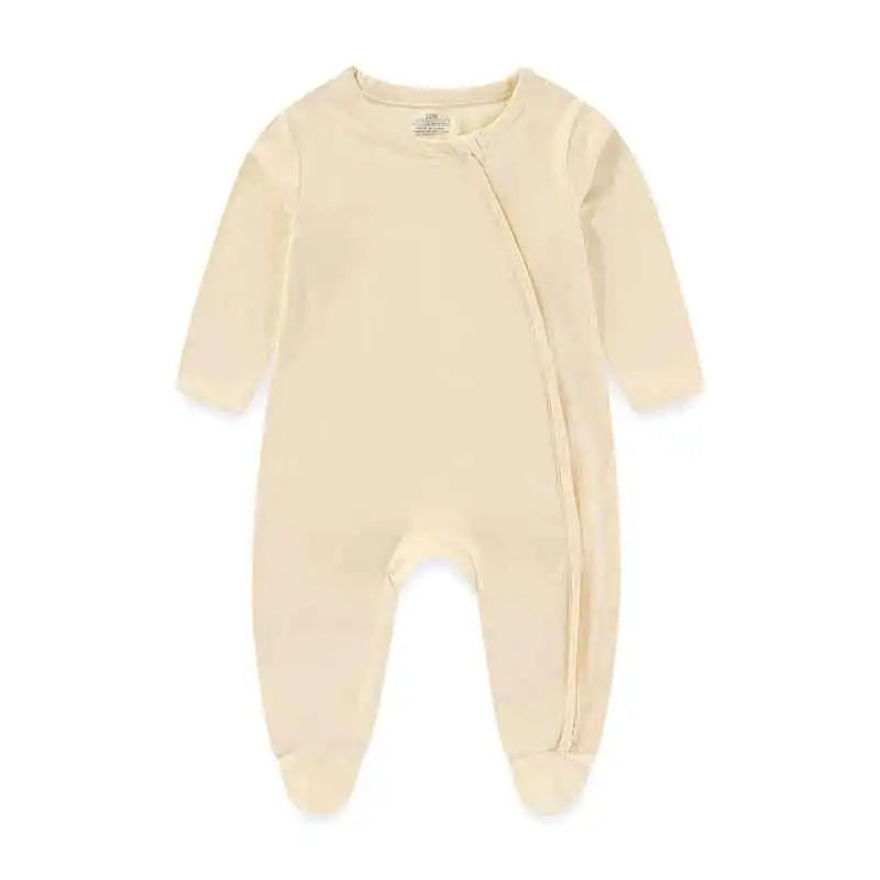 Unisex Spring Autumn Long Sleeve Rayon Zipper Rompers