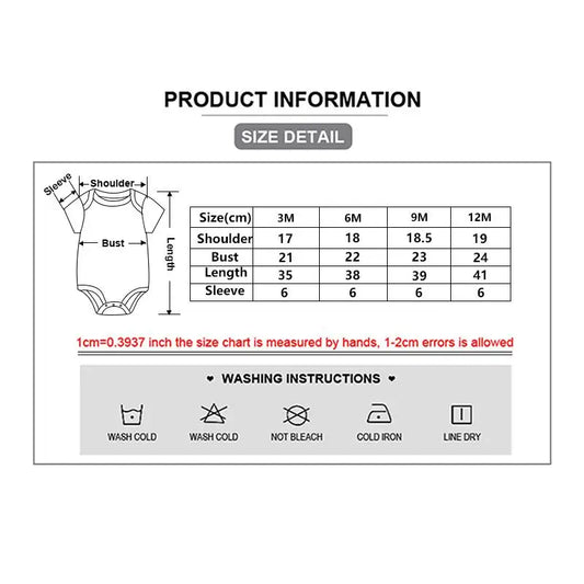 3 PCS Fashion Summer Short Sleeve Cartoon Baby Bodysuit