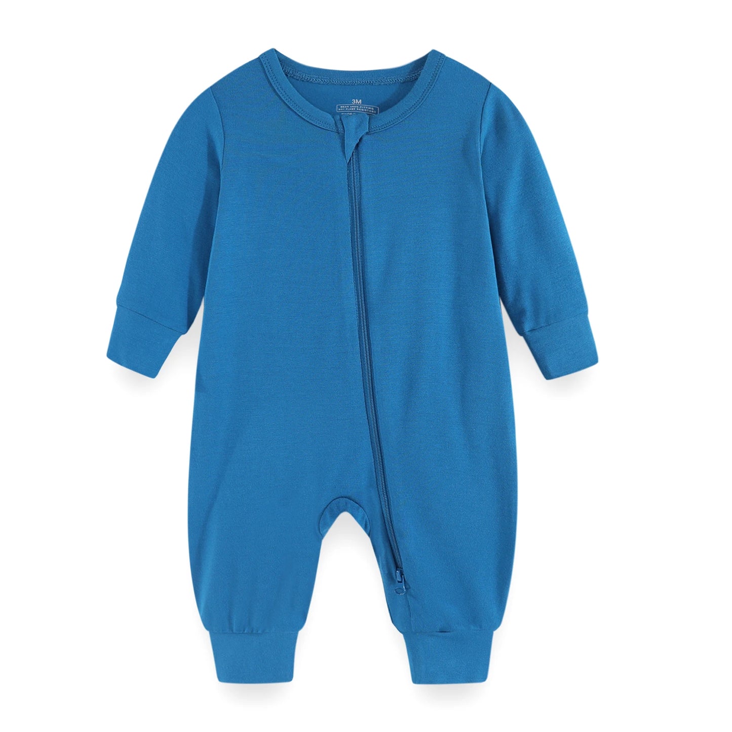 Unisex Spring Autumn Long Sleeve Rayon Zipper Rompers