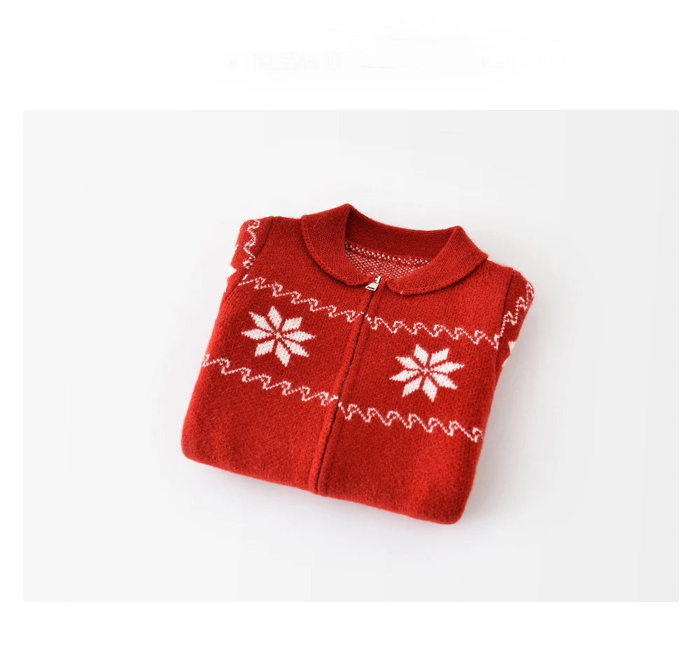 Baby Clothes Red Snow Flowear Infant Gilrs Rompers
