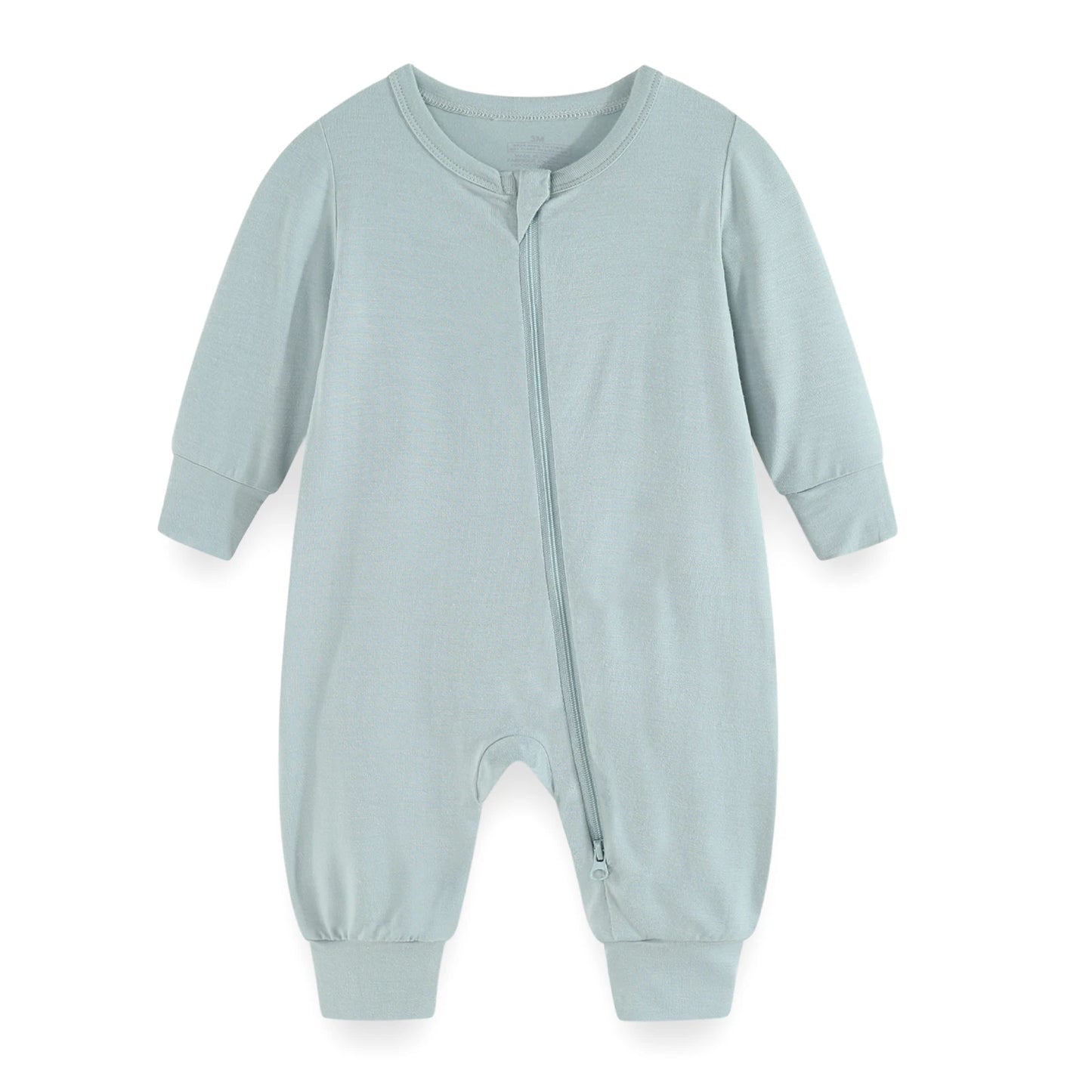 Unisex Spring Autumn Long Sleeve Rayon Zipper Rompers