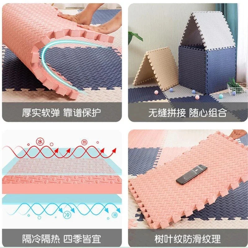 16pcs Foam Baby Play Mat Puzzle Mat Kids Interlocking Exercise