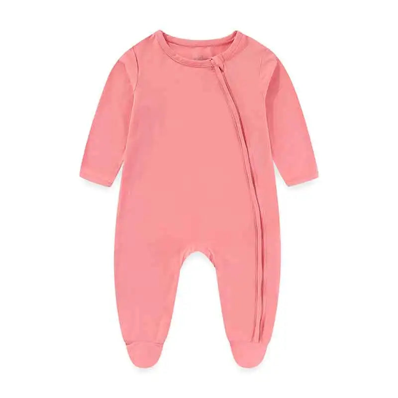 Unisex Spring Autumn Long Sleeve Rayon Zipper Rompers