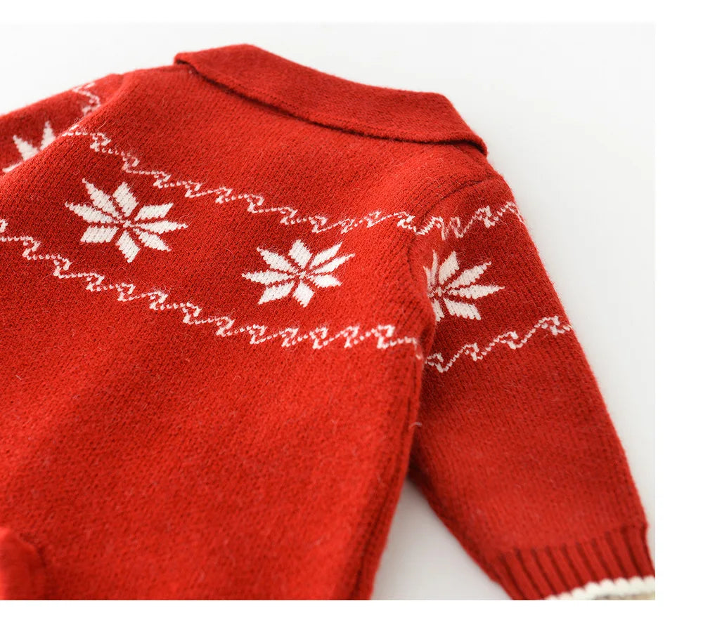 Baby Clothes Red Snow Flowear Infant Gilrs Rompers