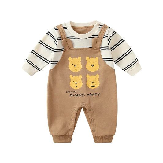 MINISO Winnie the Pooh Baby Boys Girls Onesie Spring Newborn Romper